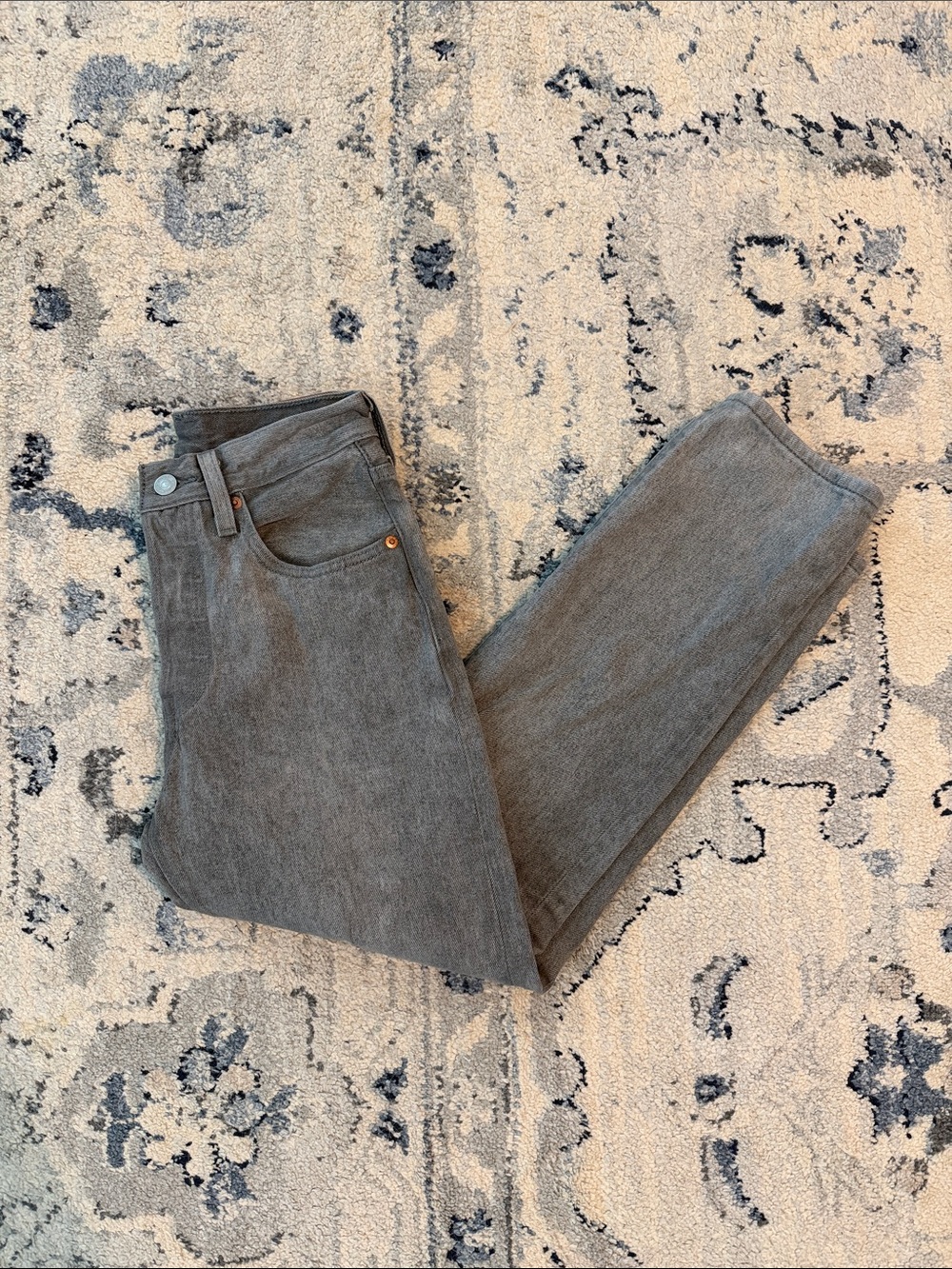 Levi’s 501 Gray Straight-Leg Jeans